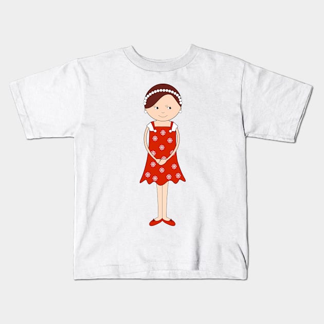 Christmas Girl Digital Art | Christmas Special | Melanie Jensen Illustrations Kids T-Shirt by illusima